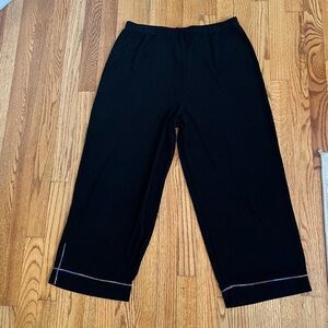 Chico's Black Travelers Collection Pants Rainbow Hem Size 3 Travel Minimalist